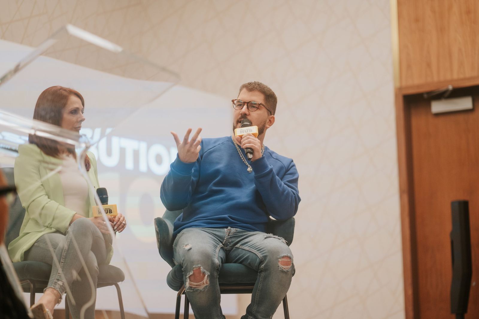 A panelist speaking during Distribution 101